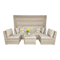 Narożnik modułowy technorattan CORSO RELAX Beige