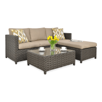 Narożnik technorattanowy MARCO CAFFE Brown