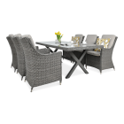 Zestaw mebli z technorattanu NAPOLI 6/200 w odcieniach szarości