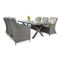 Zestaw mebli z technorattanu NAPOLI 6/200 w odcieniach szarości