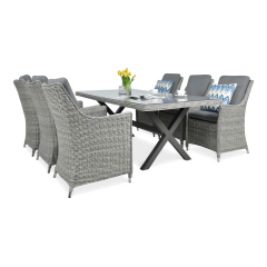 Zestaw mebli z technorattanu NAPOLI 6/200 Stone Grey