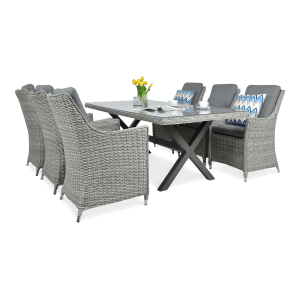 Zestaw mebli z technorattanu NAPOLI 6/200 Stone Grey