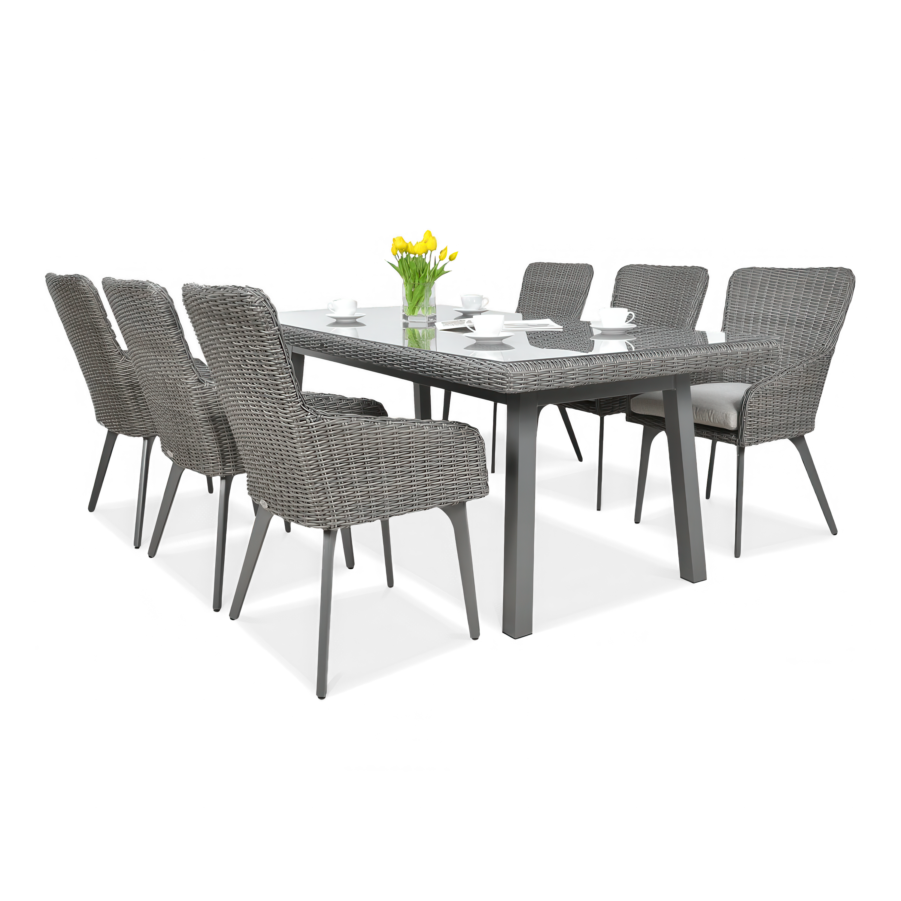 Zestaw z technorattanu MILANO 6/200 Dark Grey