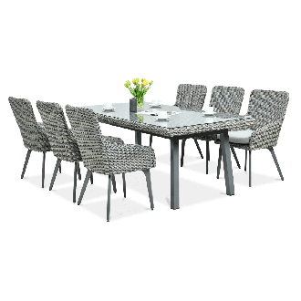 OUTLET 596 Zestaw z technorattanu MILANO 6/200 Grey