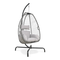 Fotel wiszący z technorattanu COMFORT Grey