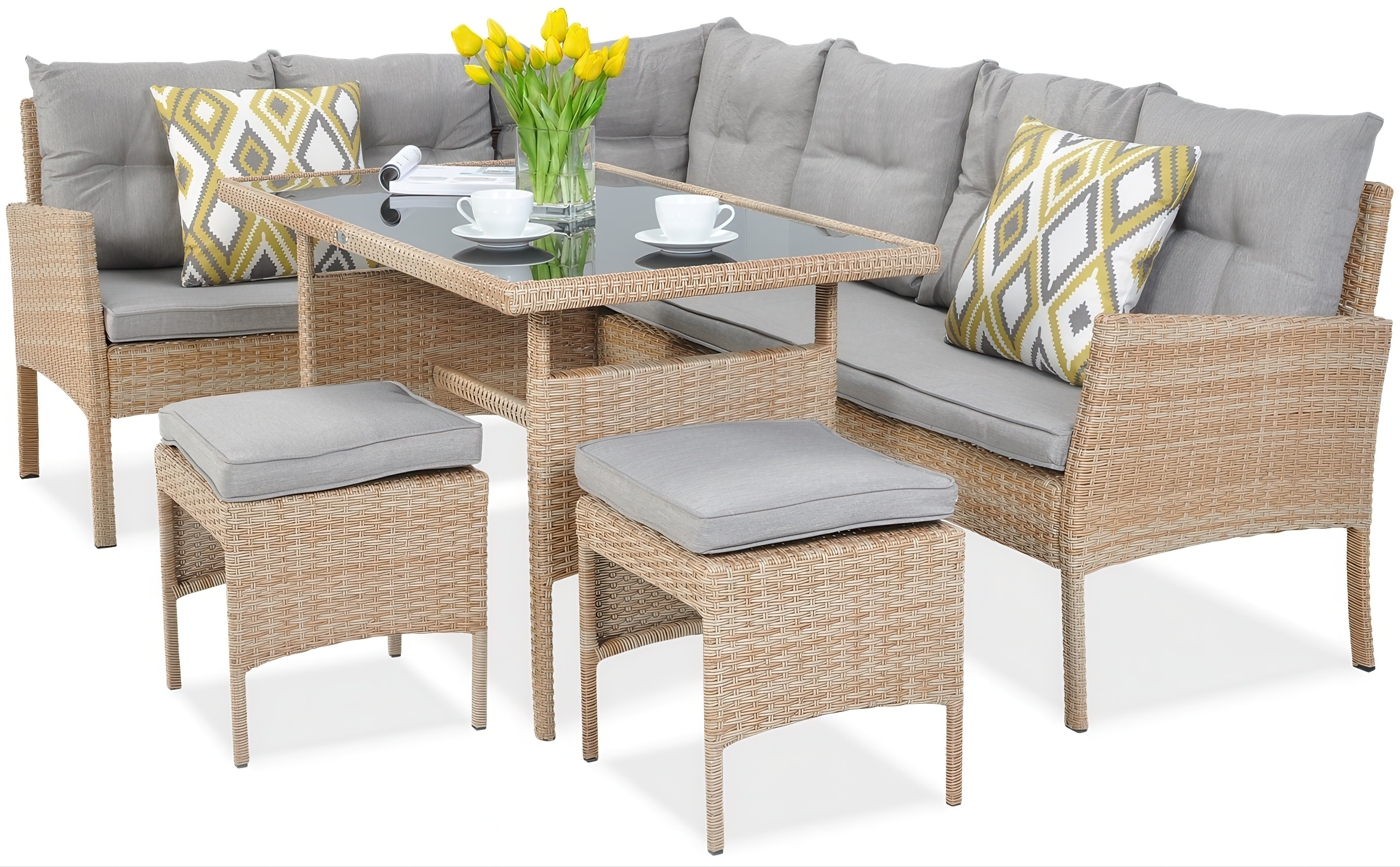 Zestaw mebli z technorattanu Cortina Beige