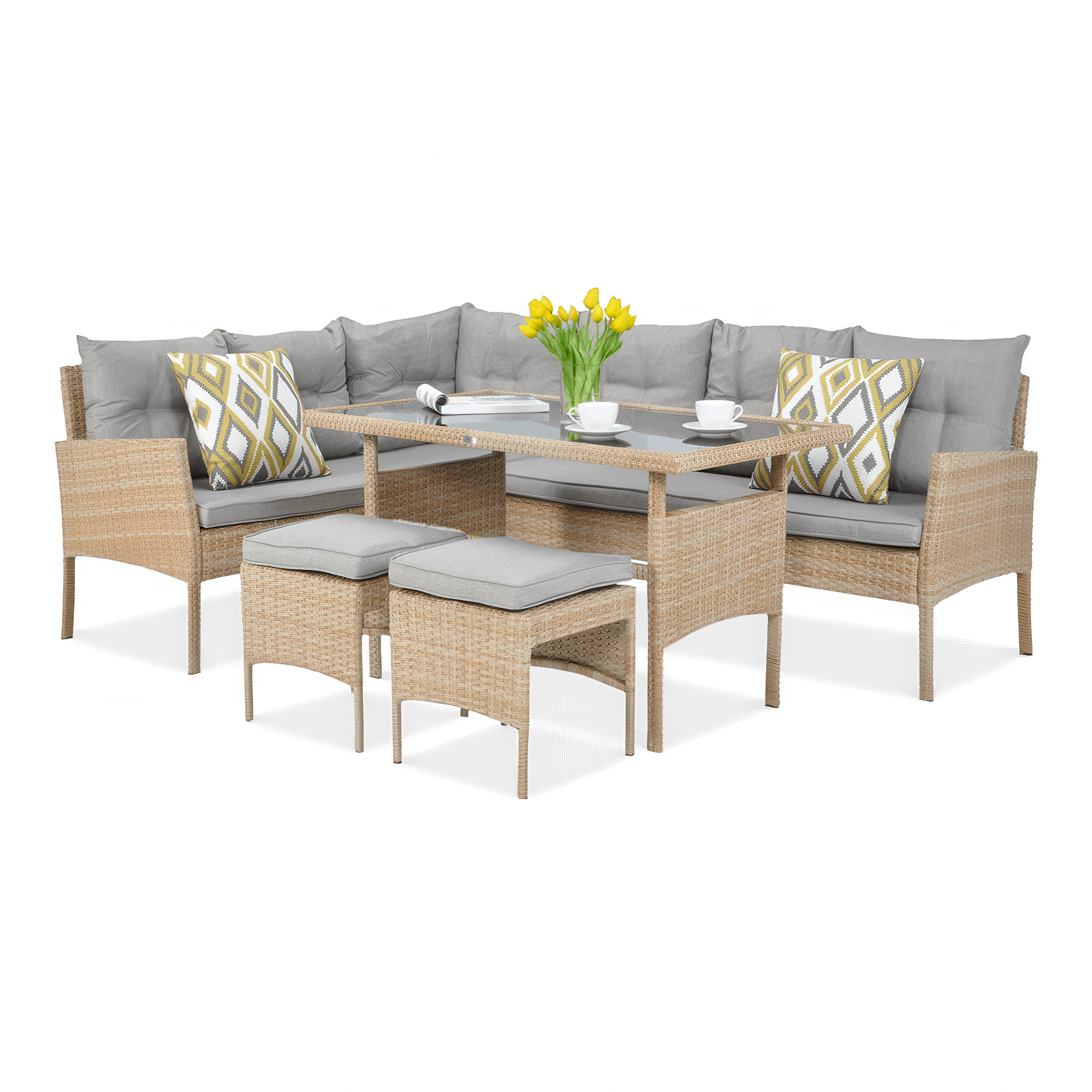 OUTLET Narożnik z technorattanu CORTINA Beige