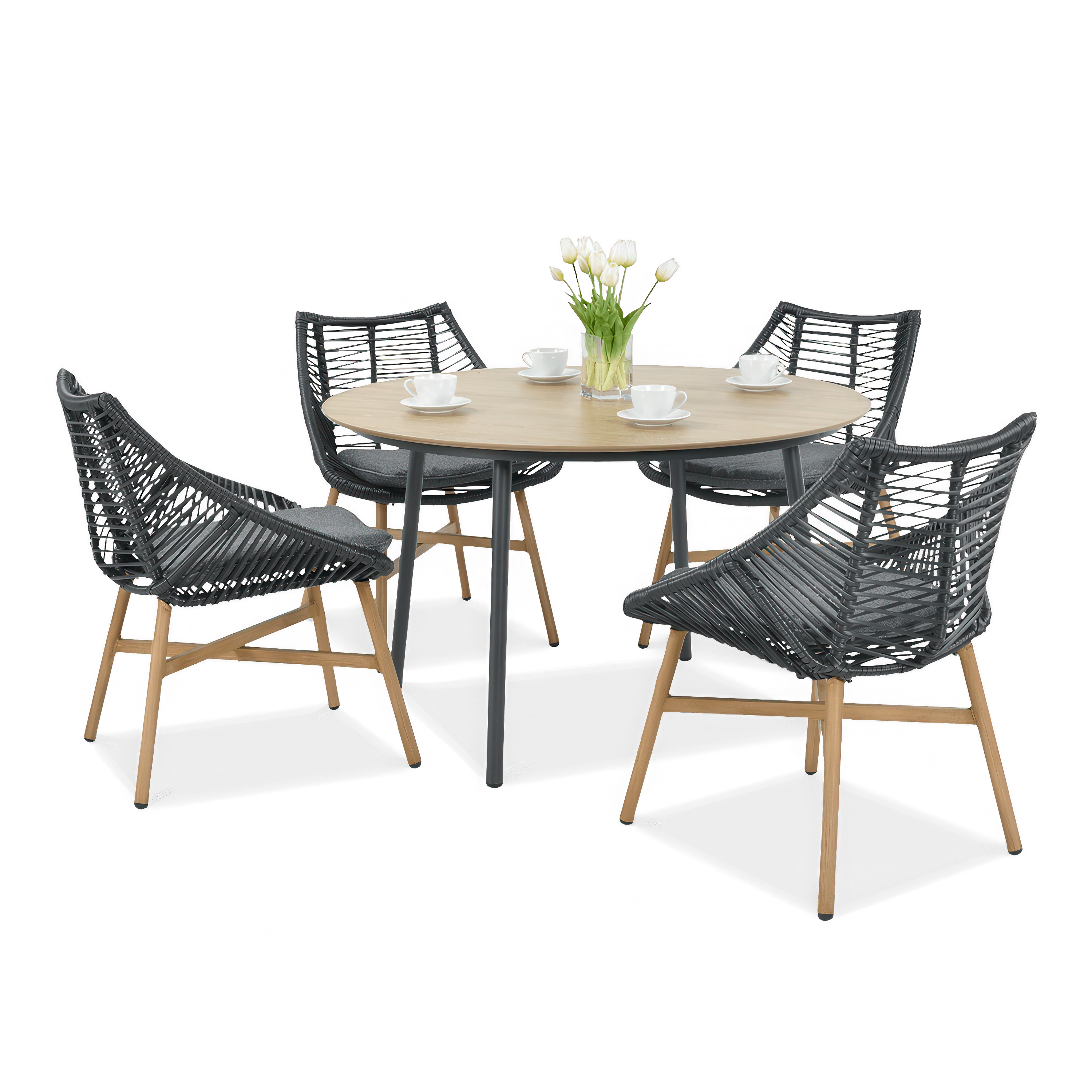 Zestaw ogrodowy jadalniany ALMERA DINING Black