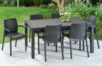 Zestaw mebli ogrodowych BALI/MELODY Graphite 6+1