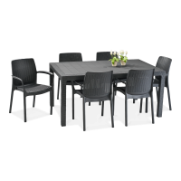 Zestaw mebli ogrodowych BALI/MELODY Graphite 6+1