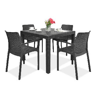 Komplet ogrodowy BALI/MELODY QUARTET 4+1 Graphite