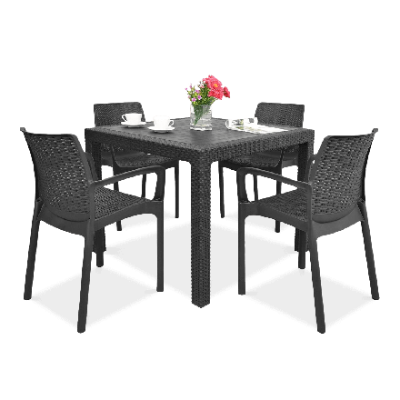 Komplet ogrodowy BALI/MELODY QUARTET 4+1 Graphite