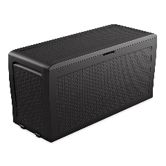 Skrzynia balkonowa Keter SAMOA RATTAN BOX 270L grafitowa