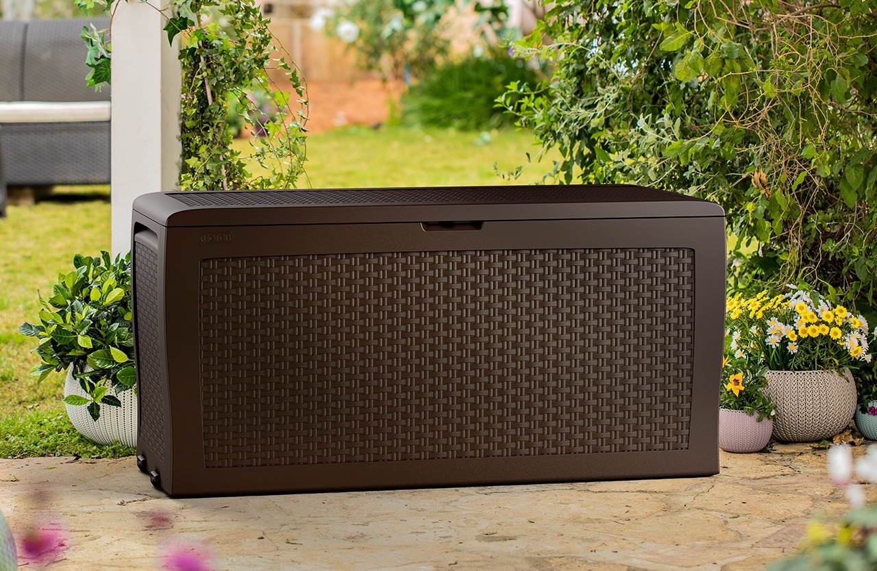 Skrzynia balkonowa Keter SAMOA RATTAN BOX 270L Brown