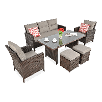 Zestaw technorattanowy IBIZA Brown