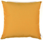 Poduszka dekoracyjna żółta 50x48 cm na białym tle