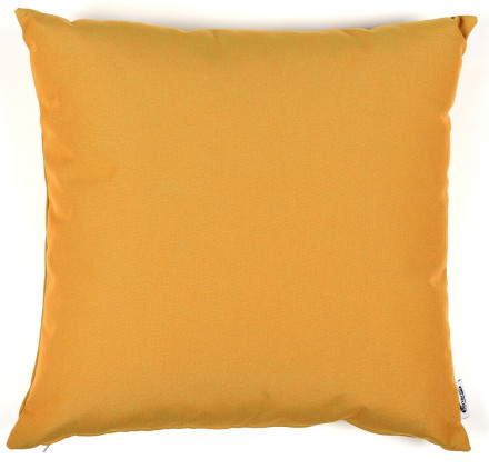 Poduszka dekoracyjna żółta 50x48 cm na białym tle