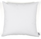Biała kwadratowa poduszka dekoracyjna o gładkiej tkaninie