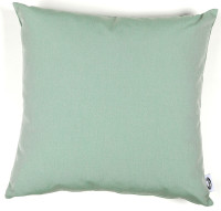 Kwadratowa poduszka dekoracyjna w pastelowym, jasnym zielonym kolorze ????