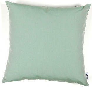 Kwadratowa poduszka dekoracyjna w pastelowym, jasnym zielonym kolorze ????