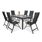 Meble ogrodowe BRISBANE 6/250 w kolorze czarnym