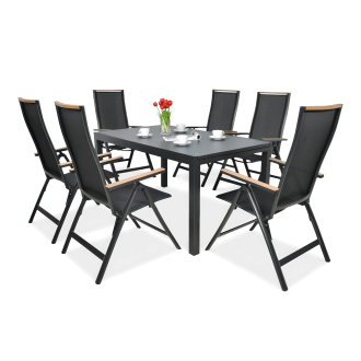 Meble ogrodowe BRISBANE 6/250 w kolorze czarnym