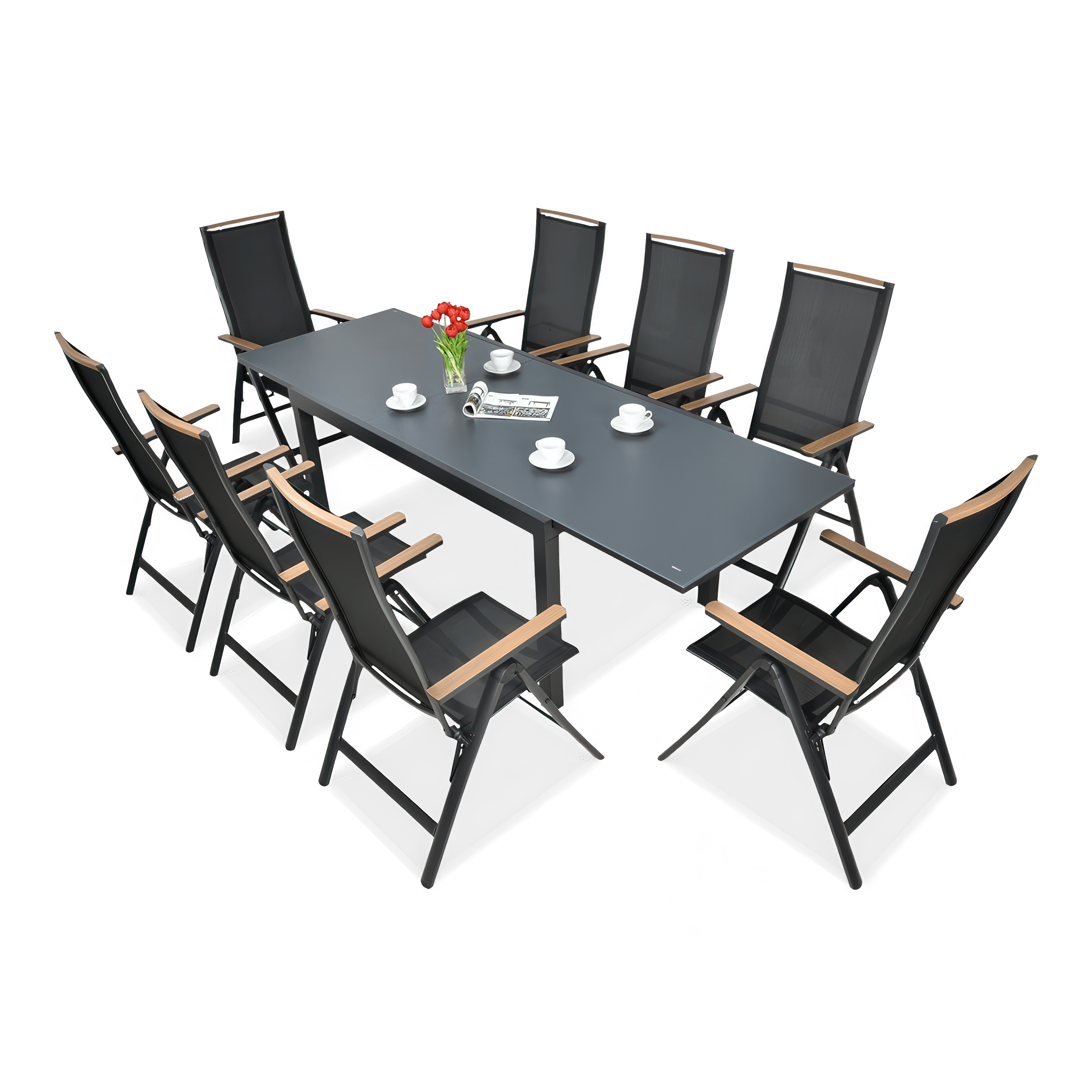 Meble ogrodowe BRISBANE 8/250 Black