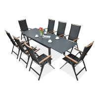 Meble ogrodowe BRISBANE 8/250 Black