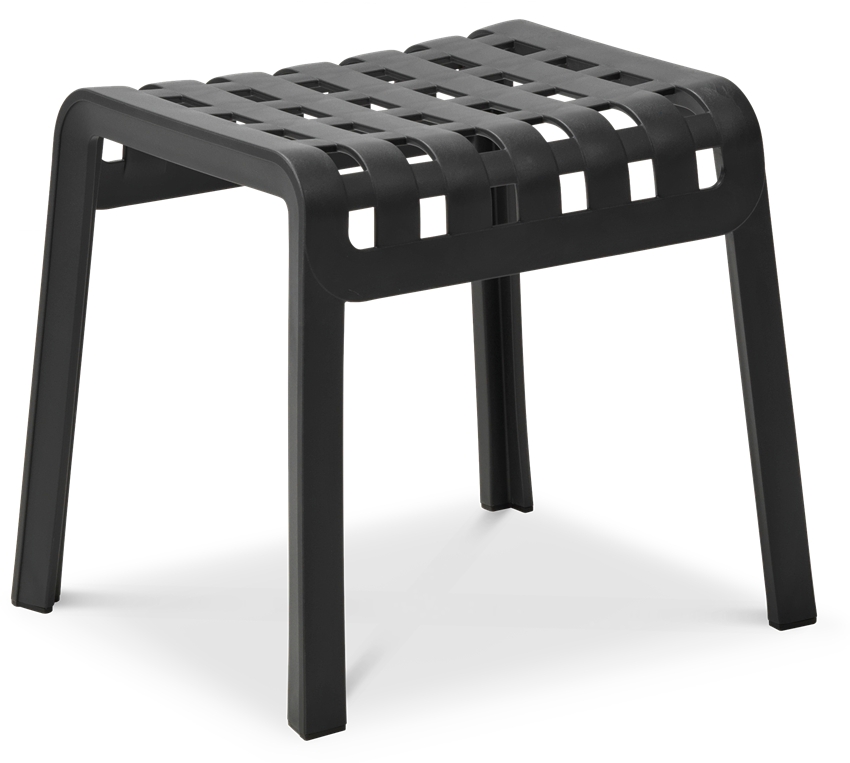 Antracytowy stylowy podnóżek Nardi FOLIO POGGIO