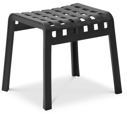 Antracytowy stylowy podnóżek Nardi FOLIO POGGIO