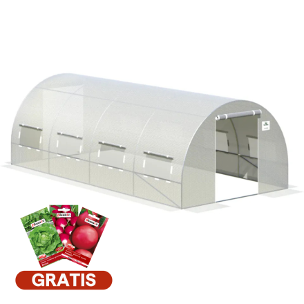 tunel na warzywa z podwójnymi drzwiami, 4 sekcje, nasiona w zestawie