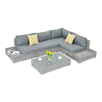 Narożnik technorattan VERONA Stone Grey