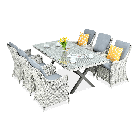 Zestaw mebli z technorattanu NAPOLI 6/200 White Grey