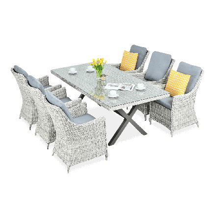 Zestaw mebli z technorattanu NAPOLI 6/200 White Grey