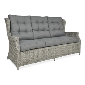 Sofa ogrodowa z technorattanu TRIVENTO 3 Stone Grey