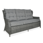 Sofa z technorattanu TRIVENTO 3 Dark Grey