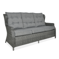 Sofa z technorattanu TRIVENTO 3 Dark Grey