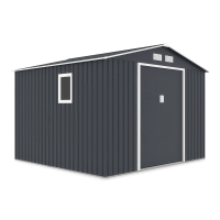 Domek narzędziowy HUDSON 277x255cm Cold Grey - Hardmaister