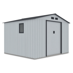 Domek narzędziowy HUDSON 277x255cm Light Grey - rzut na białym tle