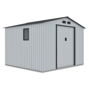 Domek narzędziowy HUDSON 277x255cm Light Grey - rzut na białym tle