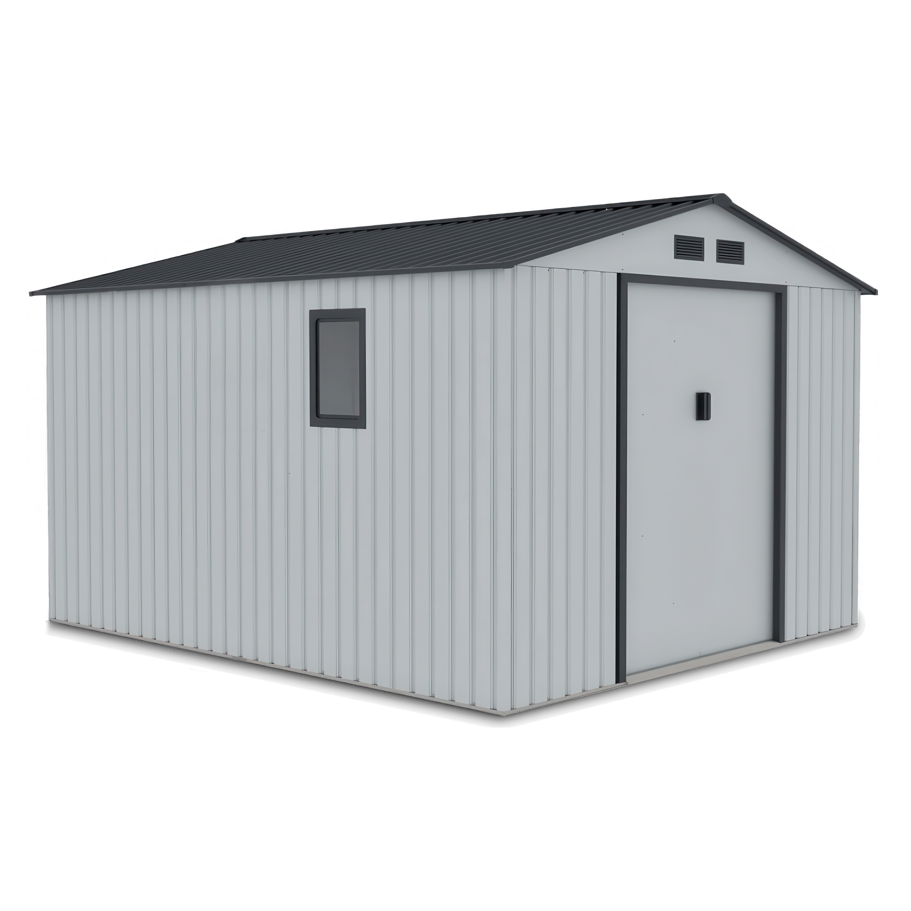 Domek narzędziowy HUDSON 277x319cm Light Grey na białym tle