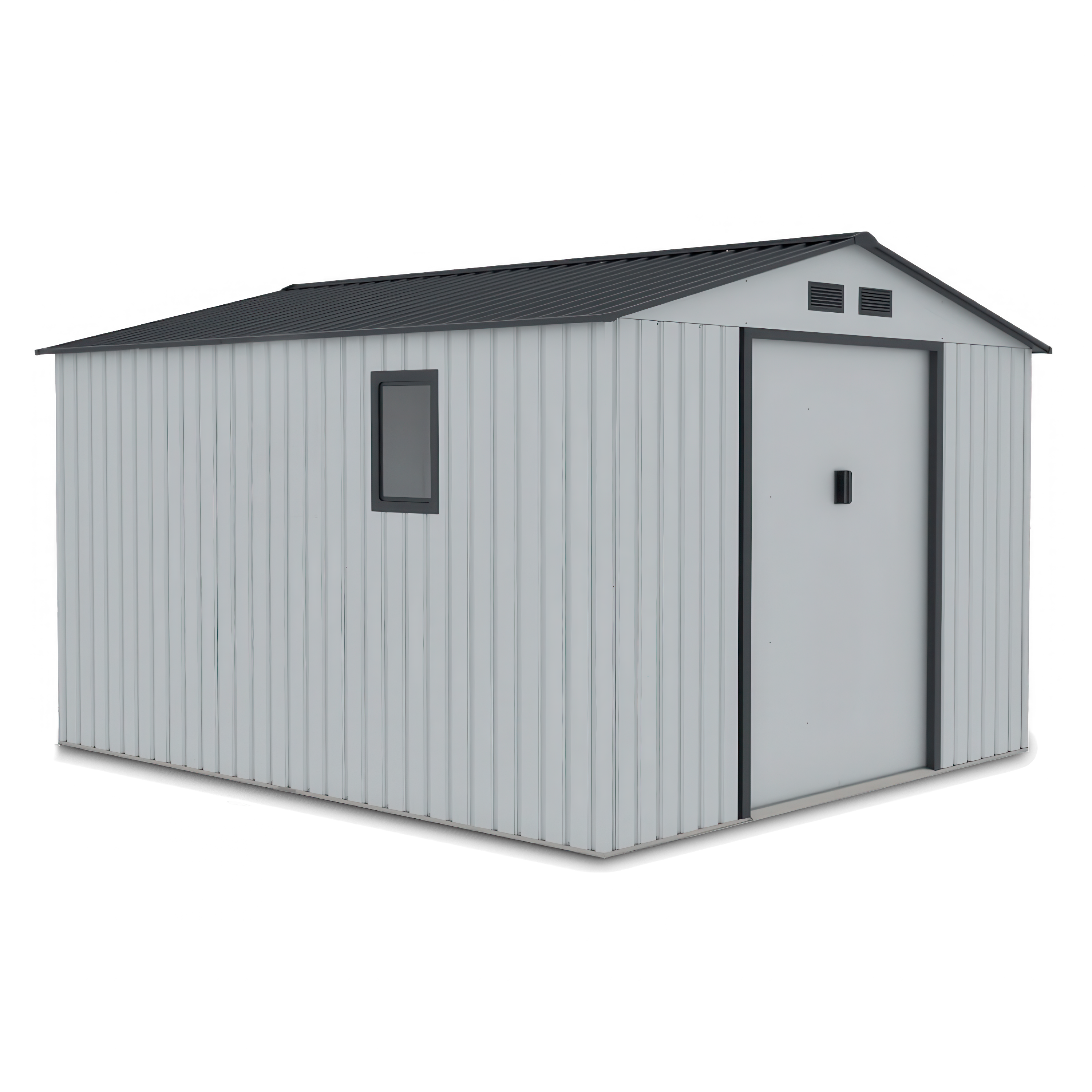 Domek narzędziowy HUDSON 277x319cm Light Grey na białym tle