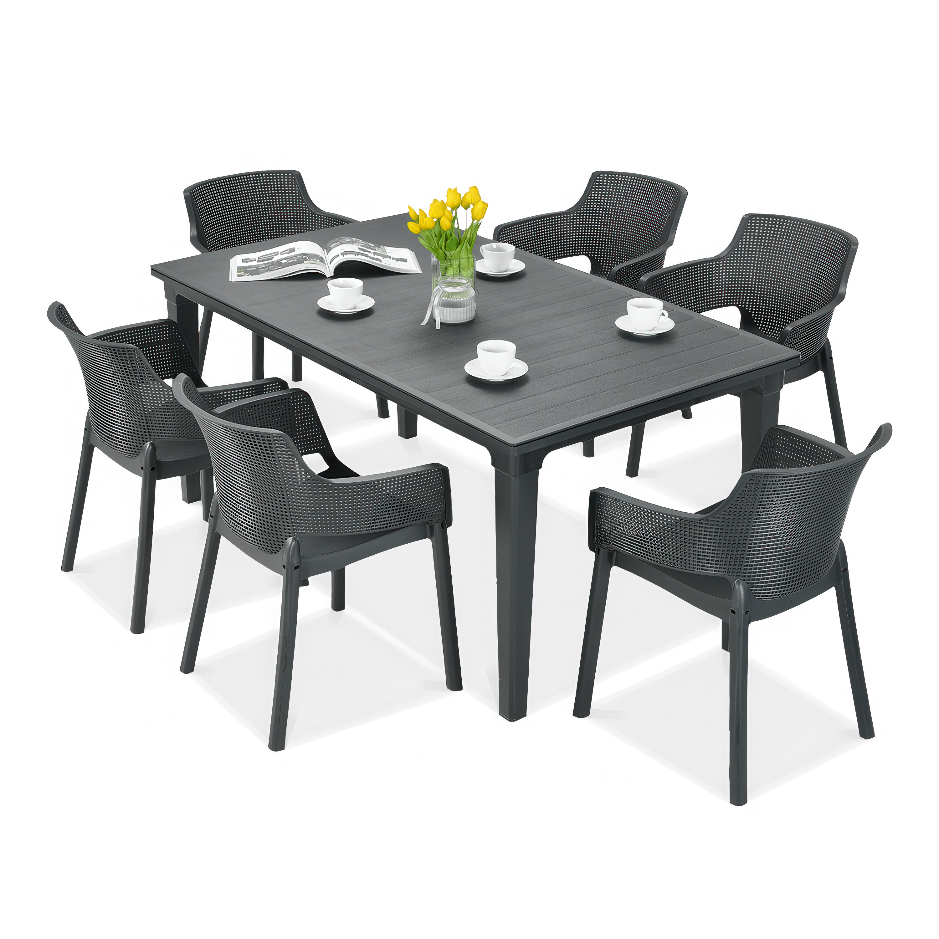 Komplet ogrodowy ELISA/FUTURA Graphite 6+1