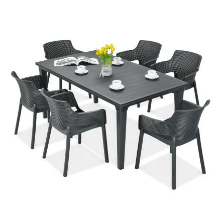 Komplet ogrodowy ELISA/FUTURA Graphite 6+1