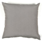 Szara kwadratowa poduszka dekoracyjna o gładkiej tkaninie