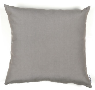 Szara kwadratowa poduszka dekoracyjna o gładkiej tkaninie