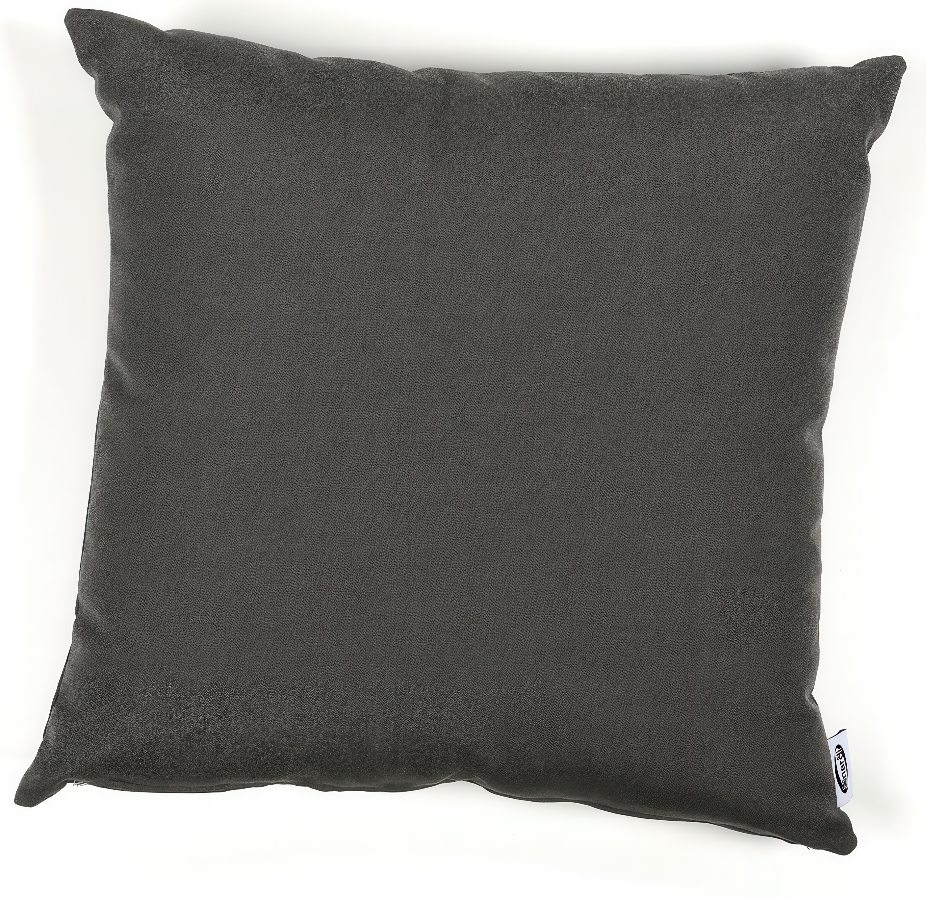 Poduszka dekoracyjna szara 50x48 cm na białym tle