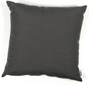 Poduszka dekoracyjna szara 50x48 cm na białym tle