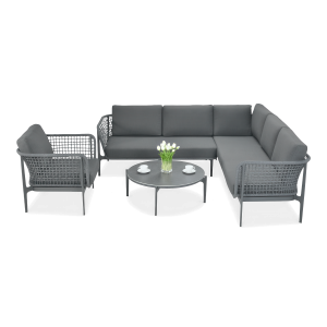 Narożnik wypoczynkowy EMERALD + FOTEL Grey