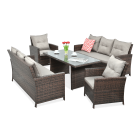 Meble technorattanowe IBIZA FAMILY w kolorze brązowym